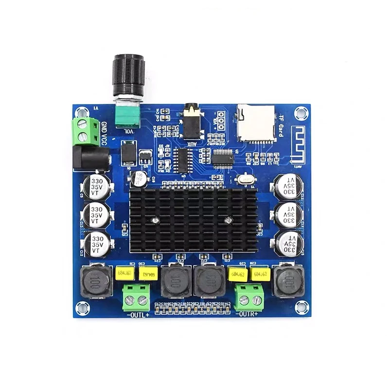 Bluetooth 5,0 100W+ 100W TPA3116 цифровой аудио Мощность AMP HiFi Звук двухканальный класса D стерео Aux TF карта Плата усилителя