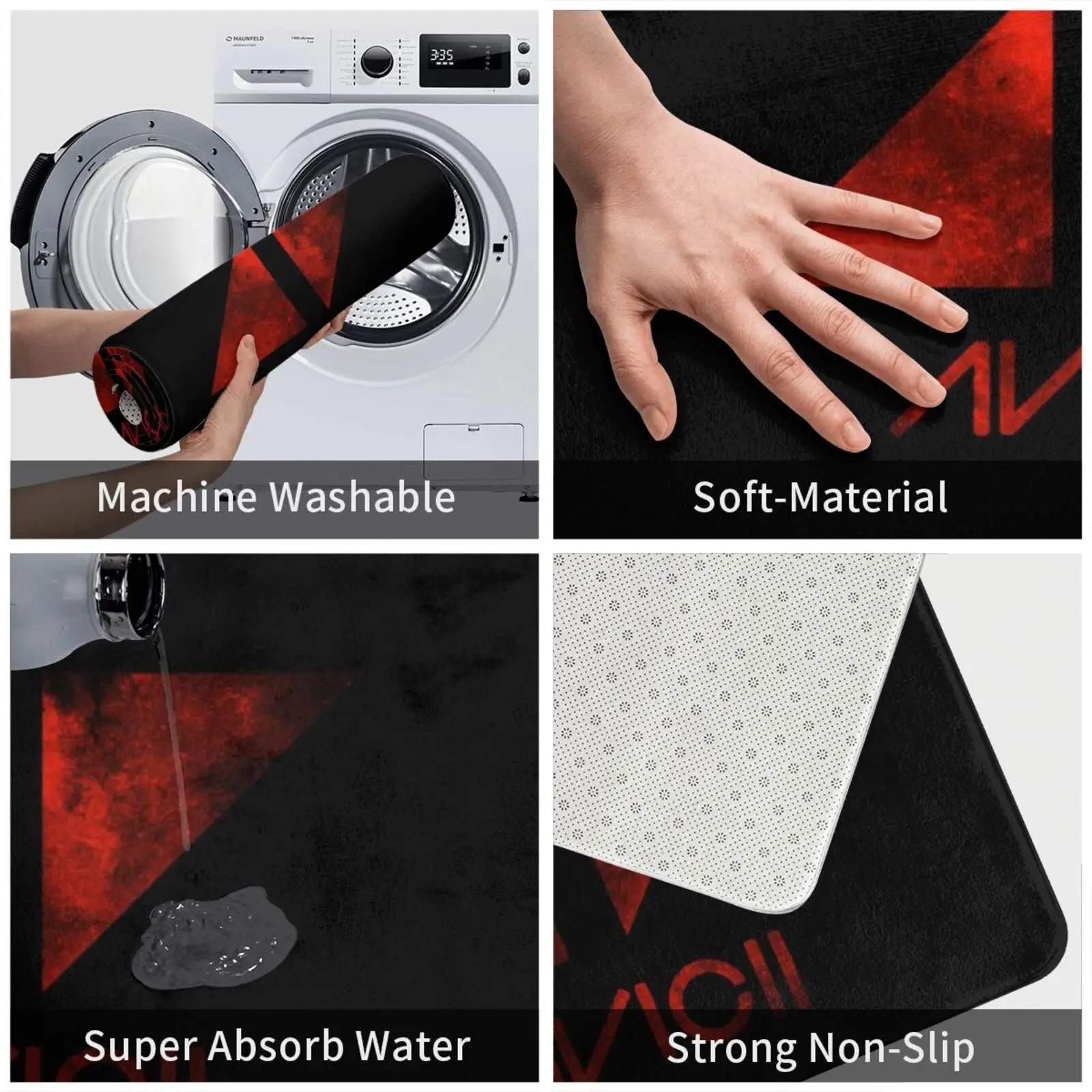 Красный коврик Avicii подушка Мягкий Нескользящий Коврик Dj Edm Music Skrillex Hardwell