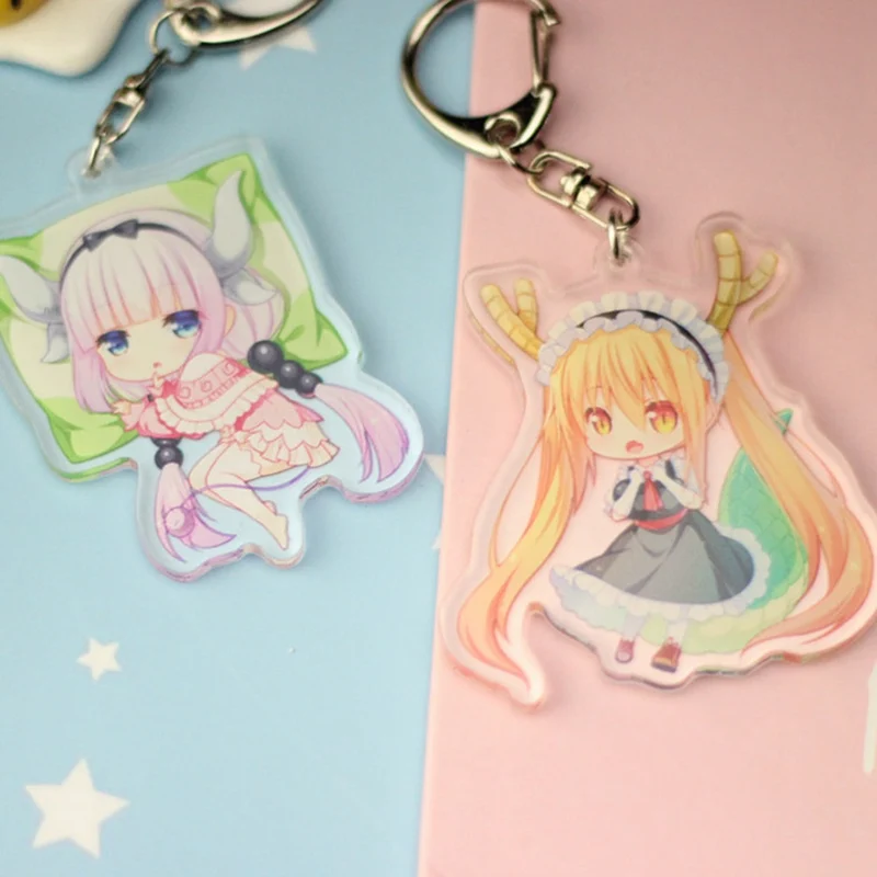 Аниме Miss Kobayashi Dragon Maid Kanna Kamui брелок Подвески Tohru акриловый подарок 2019|Брелоки| |