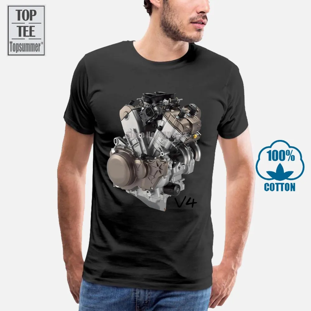 

Tops 2018 Print Letters Men 100% Cotton Print Aprilia Rsv4 Engine T Shirt Best Quality Unique All Options Wholesale T Shirt