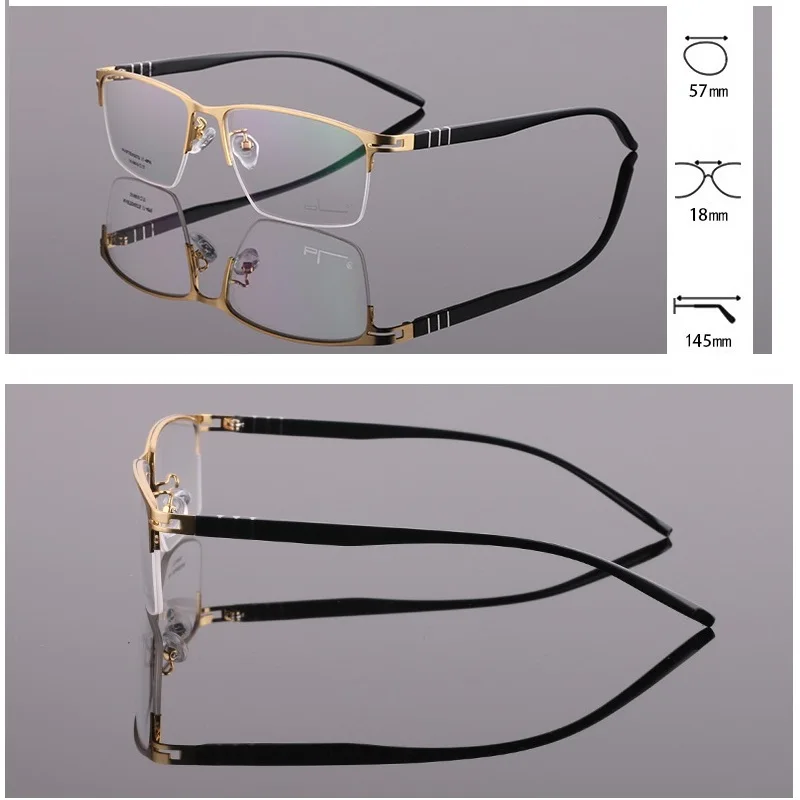 Zerosun оправа для очков мужские полуоправы очки мужчин бизнес прозрачные линзы