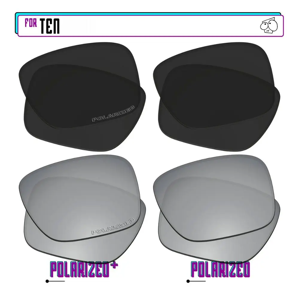 EZReplace Polarized Replacement Lenses for - Oakley Ten Sunglasses - BlkSirP Plus-BlkSirP