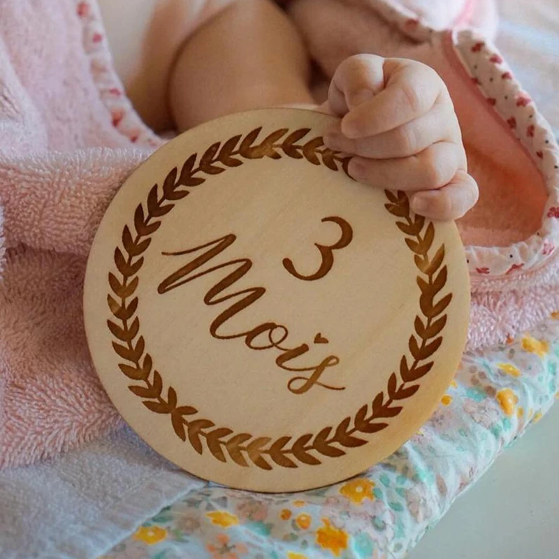 

Newborn Photo Prop Wooden New Baby Birth Announcement Keepsake