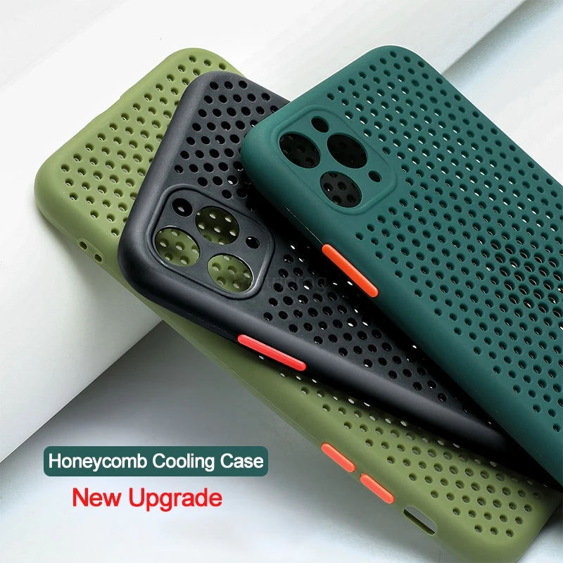 Чехол для телефона с сотовым охлаждением iPhone 11 Pro Max XR XS X 8 7 6S Plus SE 2020 11Pro мягкий