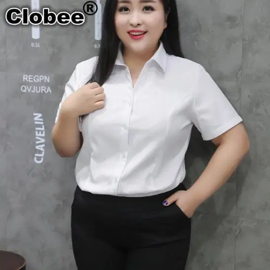 Большая женская рубашка 2020 элегантная офисная одежда блузка Весна Лето короткий
