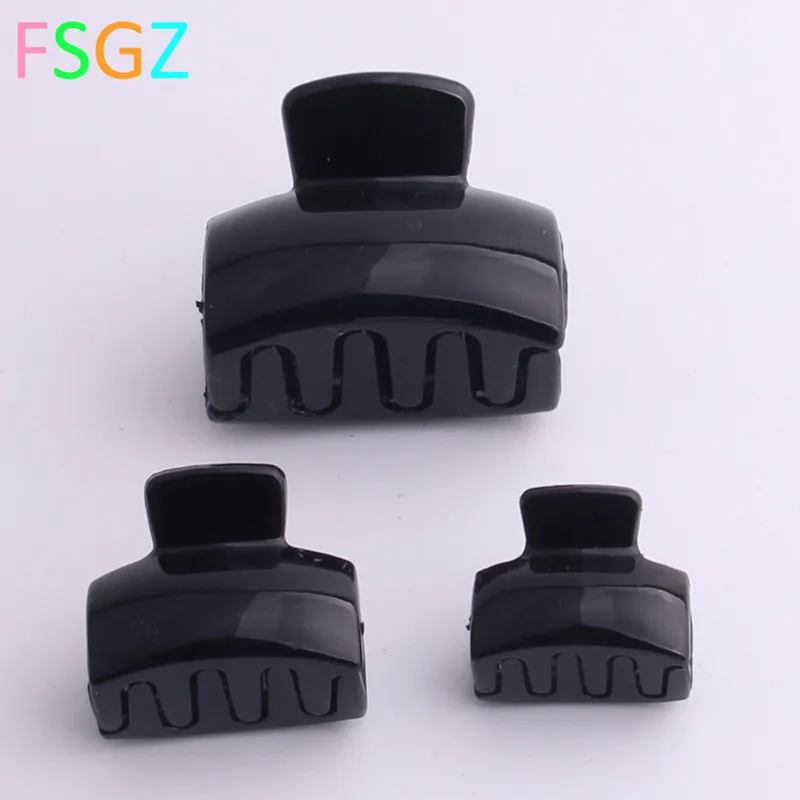 6 шт. мини Когти для волос женщин твердые черные крабы бахрома Haipin маленький