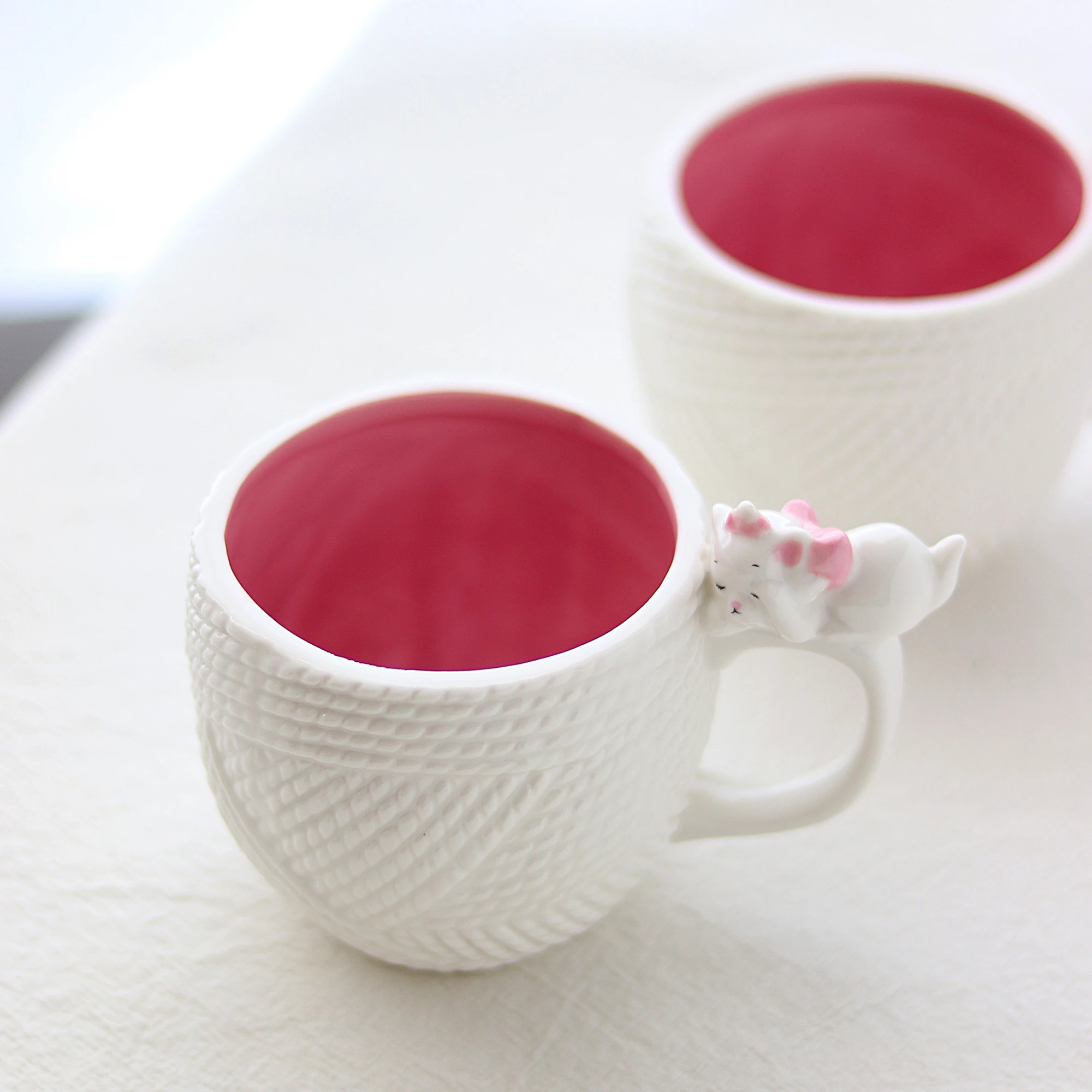 Симпатичная кошка Мэри кофейная чашка креативная 3D рельефная шерстяная текстура