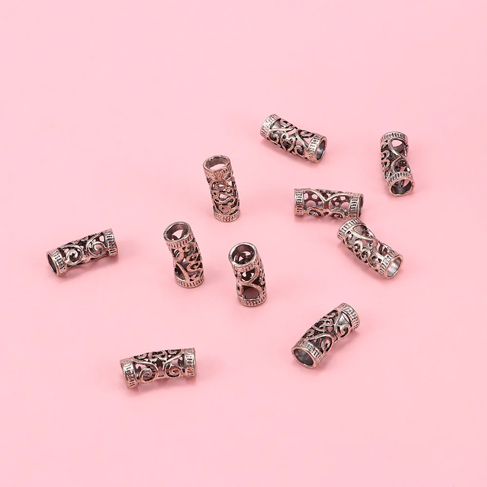 Бусины для кос дредов 10 шт. металлический браслет из тибетского серебра дюйма с