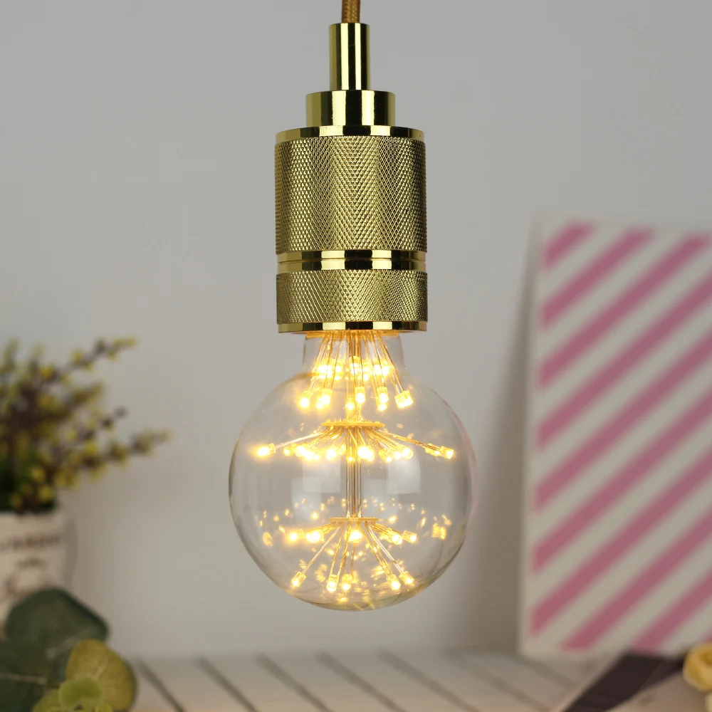 

TIANFAN Led Bulbs Vintage Style Edison Bulb G80 Globe 3W Starry Firework AC85-265v E27 RGB Decorative Light Bulbs