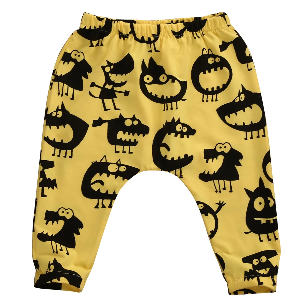 Baby Boy Pants Newborn Toddler Monster Printed Bottom Harem Leggings Trousers 0-3Y Infant Children Cotton Loose |