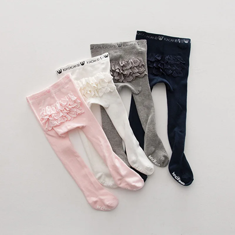

Girls Sweet Lace Cotton Non-slip Pantyhose