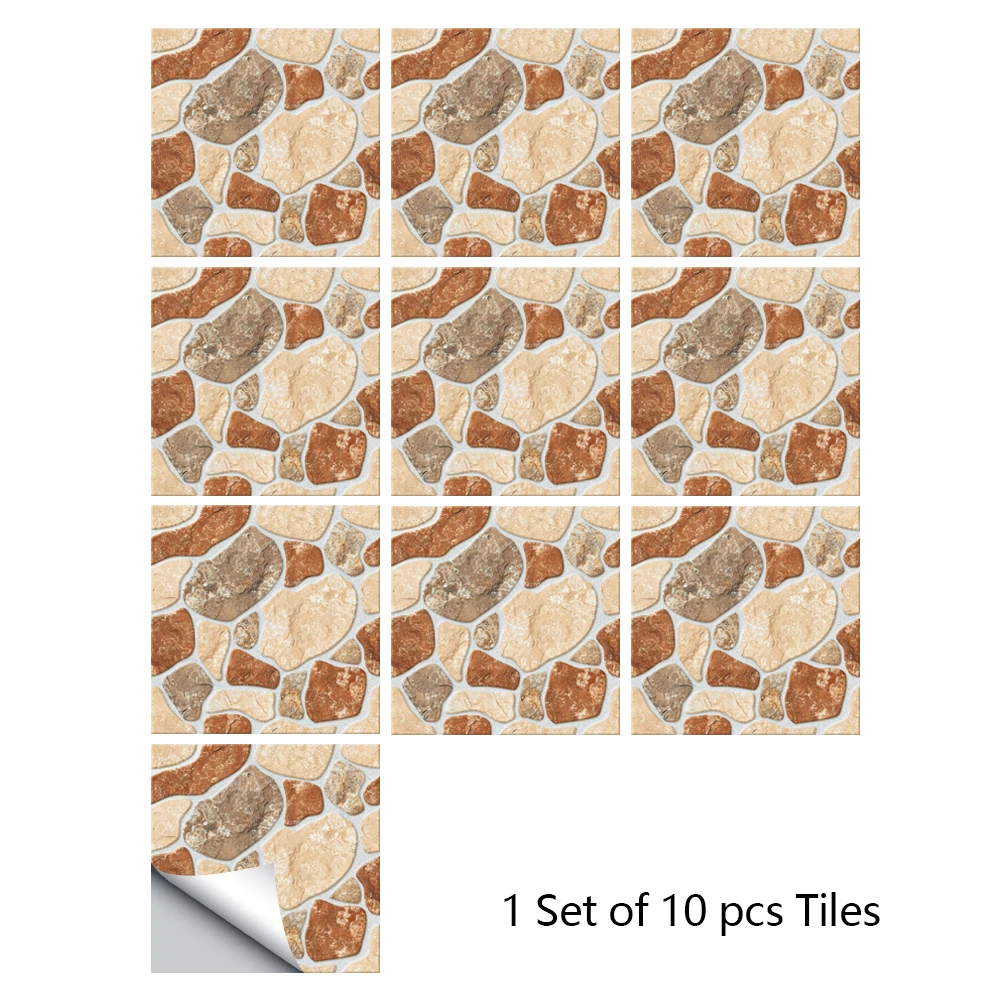 

10 шт. современные матовые наклейки на стену домашний декор для пола в ванной комнате гостиная художественная роспись водостойкие противоизносные нескользящие обои из ПВХ