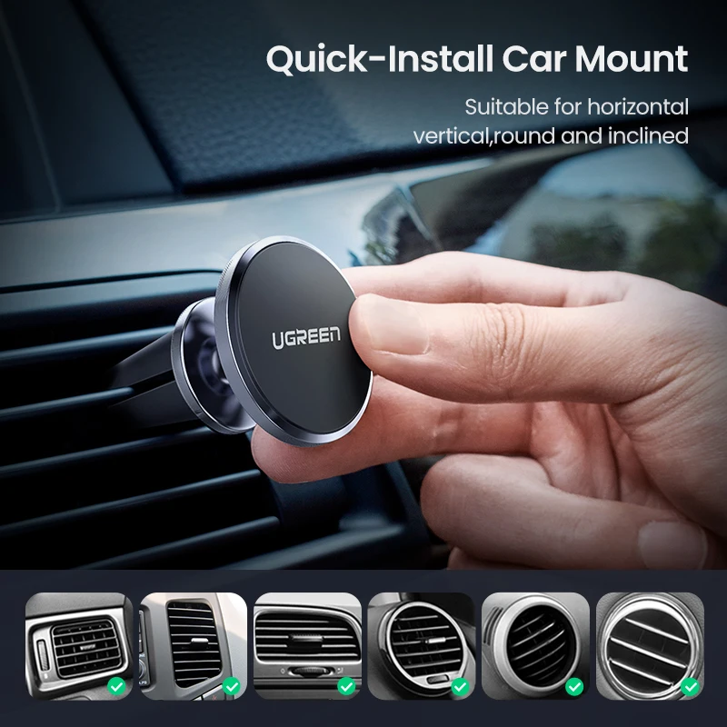 Ugreen Car Magnetic Phone Holder Cell Phone Mount Holder Stand In Car Smartphone Support Magnet for iPhone X Mobile Stand Holder
