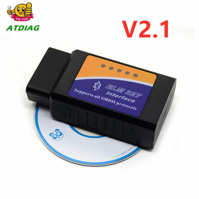 2021 ELM 327 в 2 1 адаптер BT работает на Android Torque Elm327 Bluetooth V2.1 интерфейс OBD2 / OBD II Авто