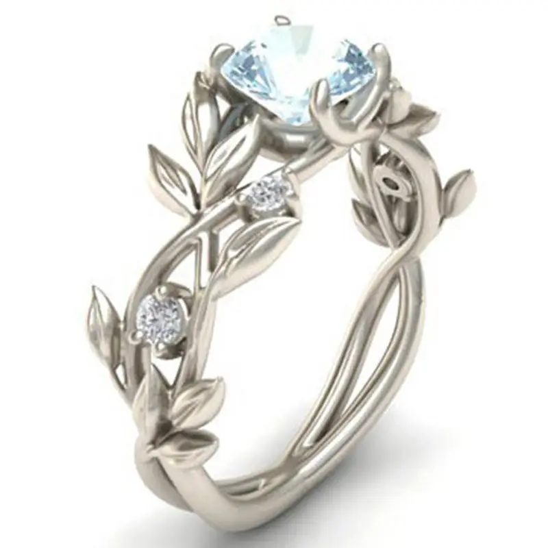 Женское Винтажное кольцо с кристаллами обручальное круглым кристаллом |