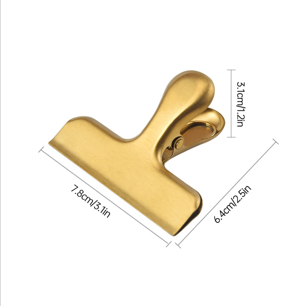 

4PCS Heavy Duty Chip Clip Metal Food Sealing Bill Bulldog Clips For Document Snack Home Kitchen Office Storage Clips Muti-Func