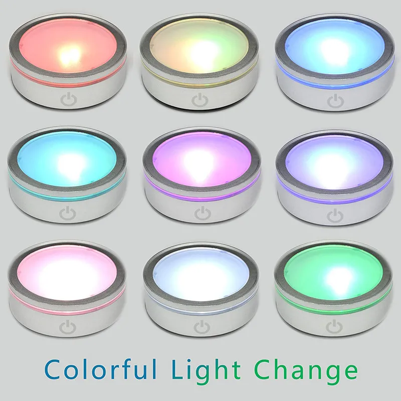 Основа для ЖК-дисплея с сенсорным выключателем цветная круглая подставка 3D