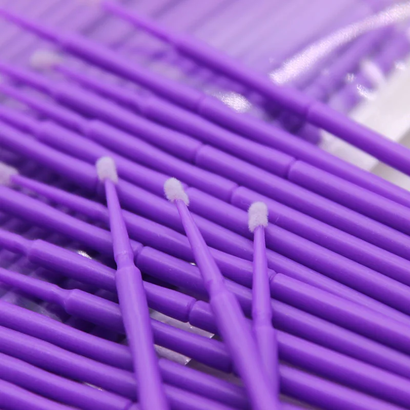 

400 Pcs EONEBAUT Eyelash Extensions Brushes MicroBrush Disposable Materials Applicators Medium Fine Makeup Brush (Purple)