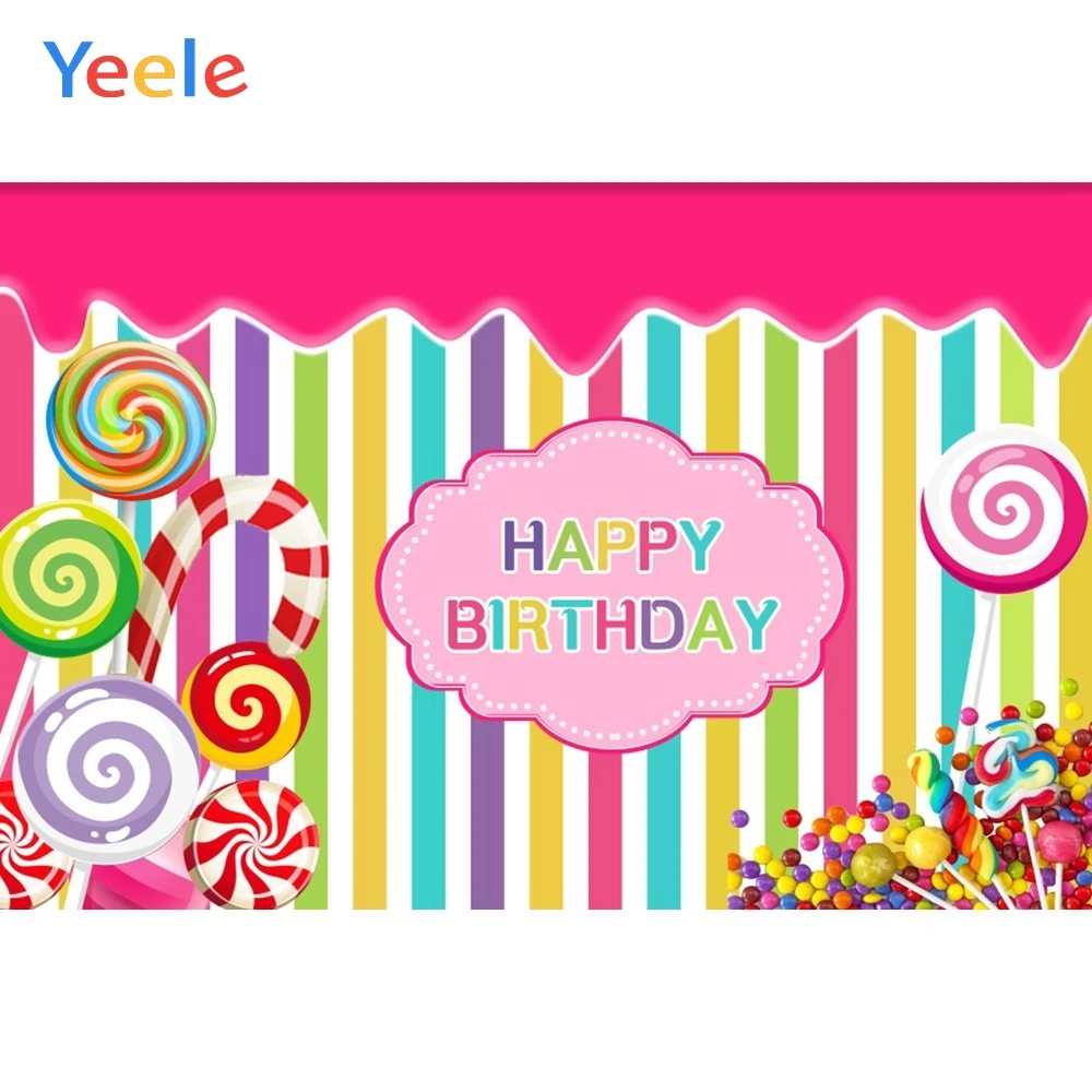 Yeele цветные полосатые леденцы Candyland детские фоны для фотосъемки на день рождения