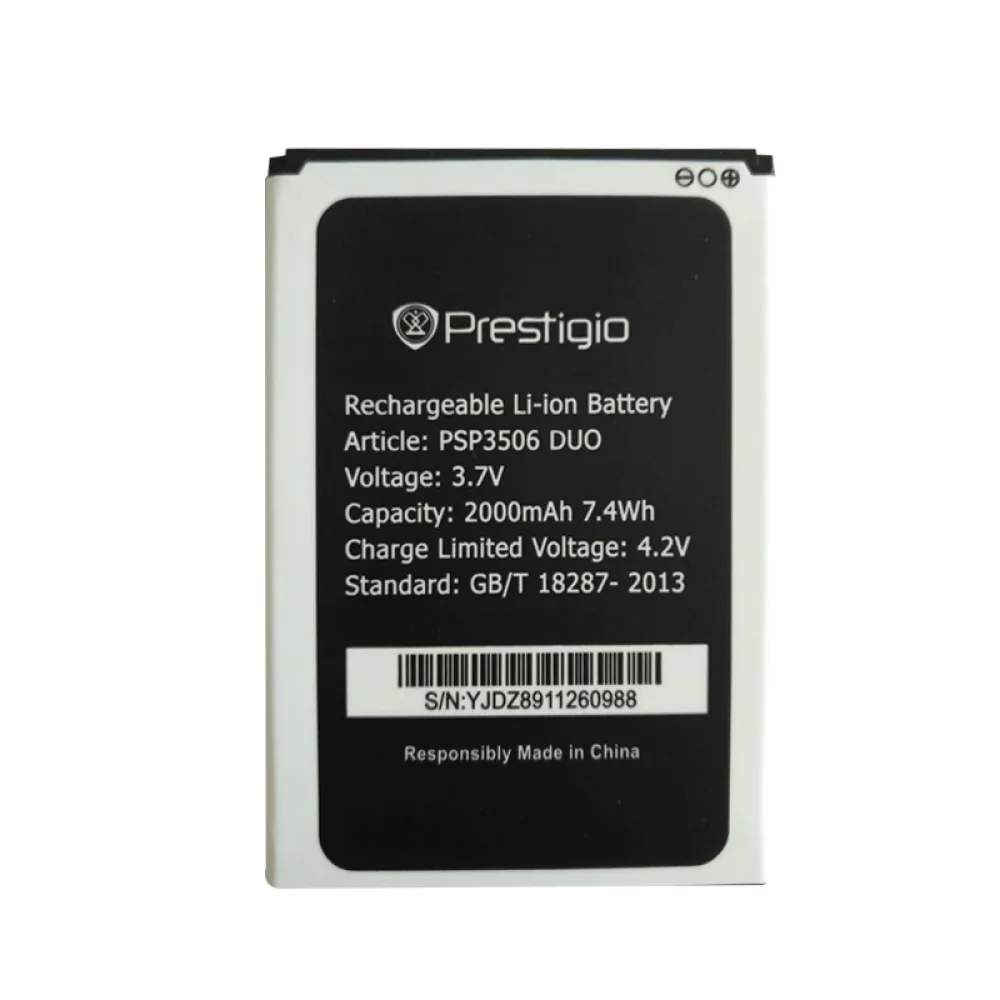 Новый 3 7 V 2000 мА/ч Оборудование для PSP 3506 Замена Батарея мобильного телефона Prestigio
