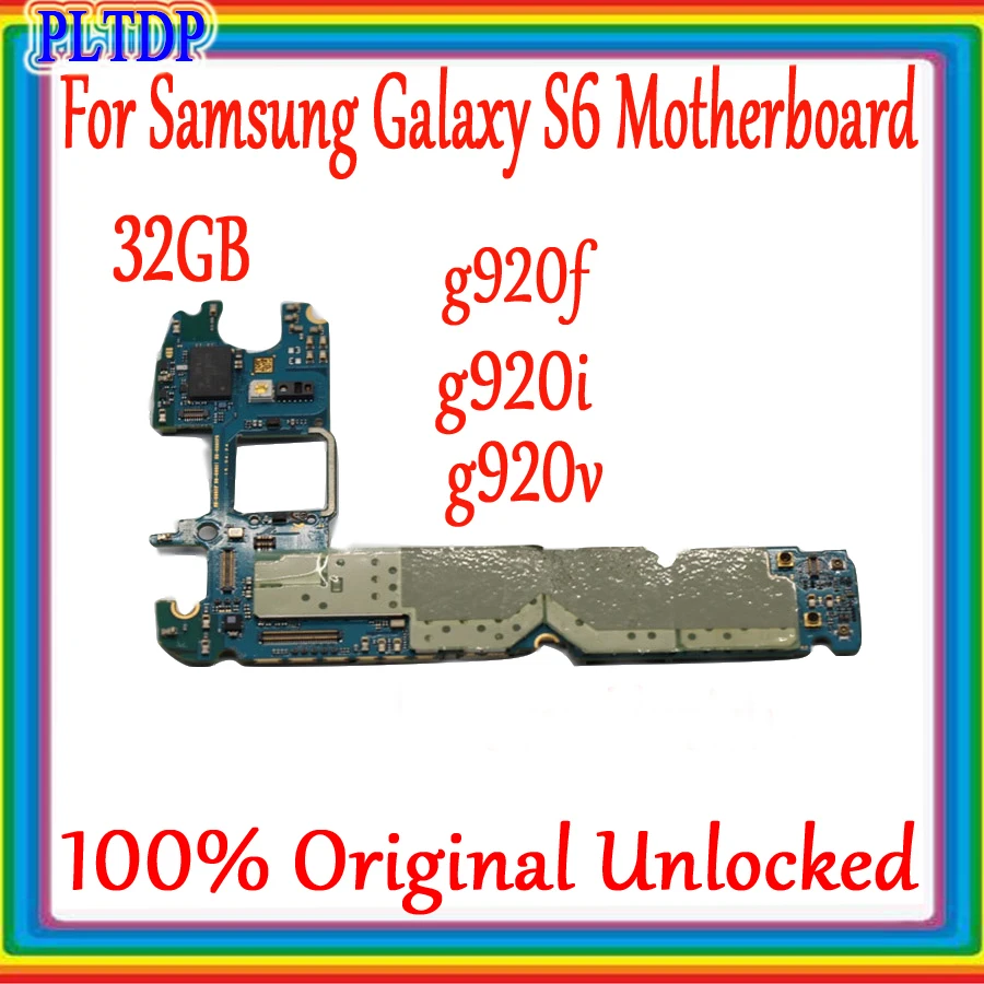 

100% Original Motherboard For Samsung Galaxy S6 G920F G920I G920V Full Unlocked For Samsung S6 G920F Mainboard 32GB Logic board