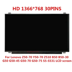 15 6 slim lcd matrix for lenovo z50 70 y50 70 z510 b50 b50 30 g50 g50 45 g50 70 g50 75 s5 s531 laptop led screen 30pin 1366768 free global shipping