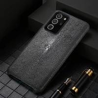 luxury genuine stingray leather phone case for samsung galaxy note 20 ultra note 10 plus 9 a21s a70 a51 s10 s9 s8 s20 plus cover