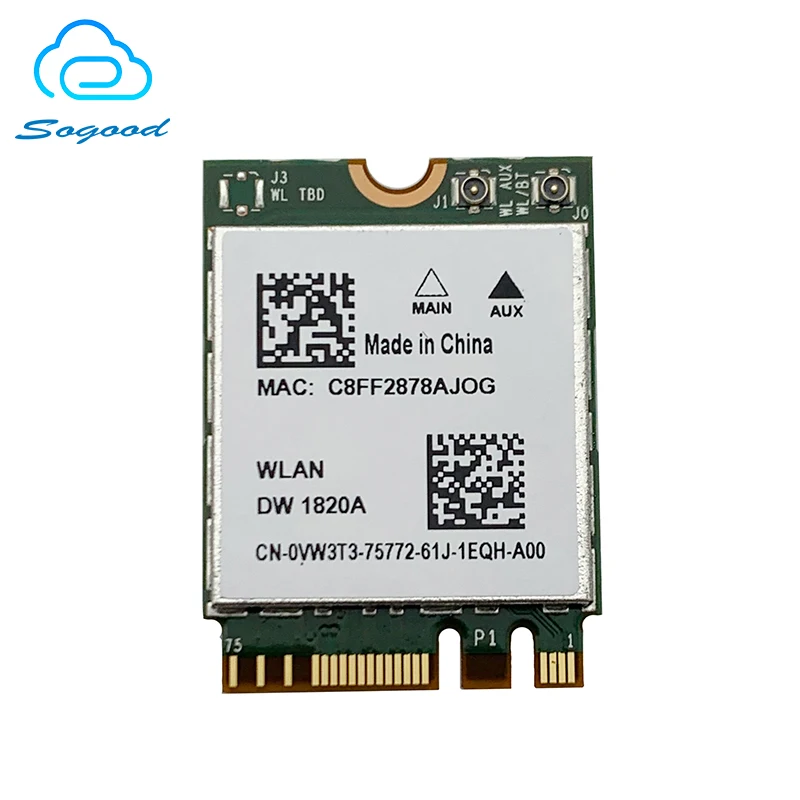 Для сетевой карты Broadcom BCM94350ZAE DW1820A 802.11AC BT 4 1 2 4G & 5G NGFF для Dell Inspiron13(7359) Latitude E7470/E5470/E7270|