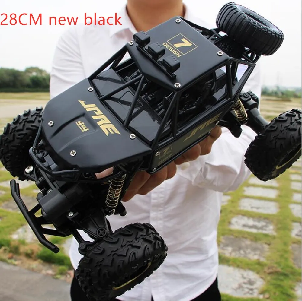 28cm new black 1:16 1:12 Радиоуправляемый автомобиль 4WD 4x4 2,4G Bigfoot с дистанционным управлением Багги внедорожный автомобиль альпинистские грузовики взрослые дети игрушка подарок джипы - Цвет: 28cm new black