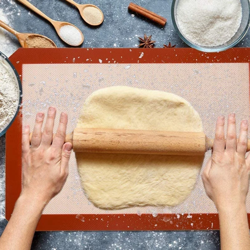 

3 Pack Silicone Baking Mats,Non-Stick Washable Reusable Baking Tray Cooking Bakeware Mat for Baking Cookies