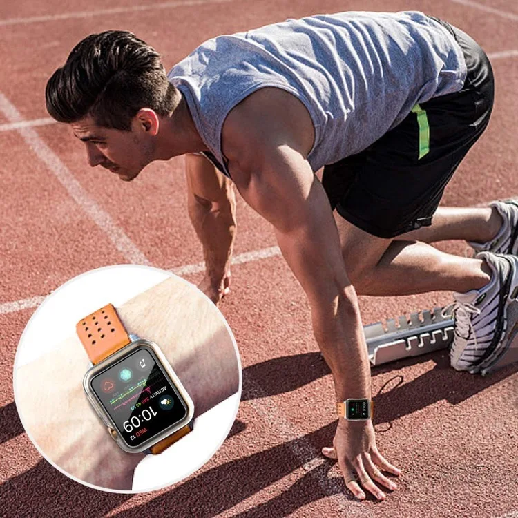 Чехол для Apple Watch Series 5, 4, 3, 2, 1, ТПУ, силиконовый, прочный, прозрачный, облегающий бампер, мягкий чехол для часов 5, 40 мм, 44 мм, задняя крышка