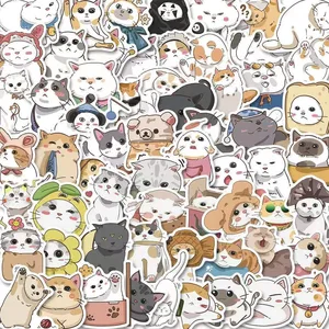 103050pcs cute animal cats graffiti stickers cartoon aesthetic decals kids toy diary scrapbook phone luggage laptop sticker free global shipping
