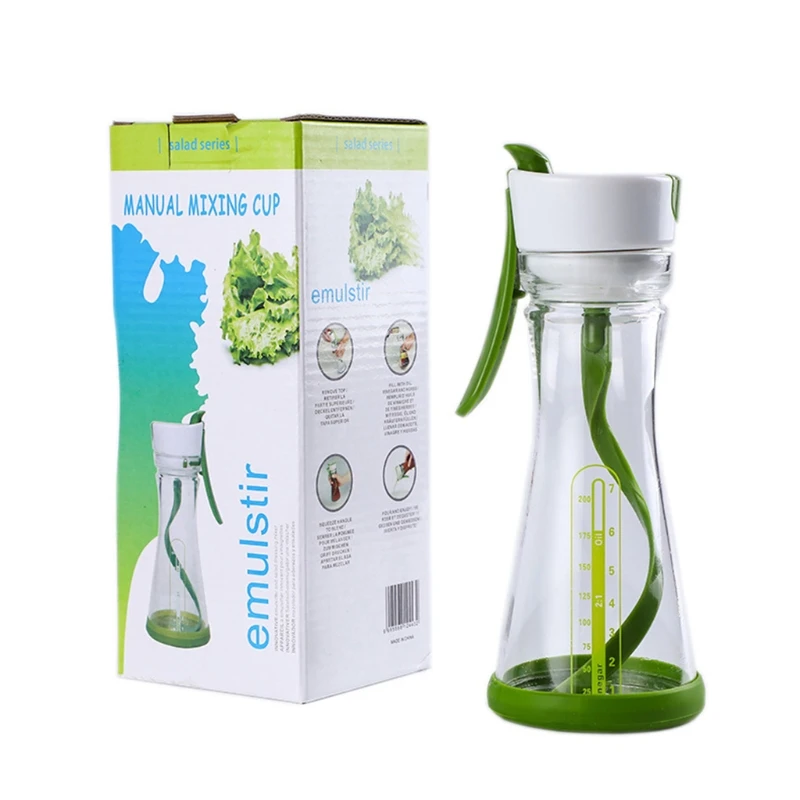 

Manual Mixing Cup Salad Dressing Stirring Blending Mixer Bottle Seasoning Sauce Dipping Juice Container Shaker Blender PXPC