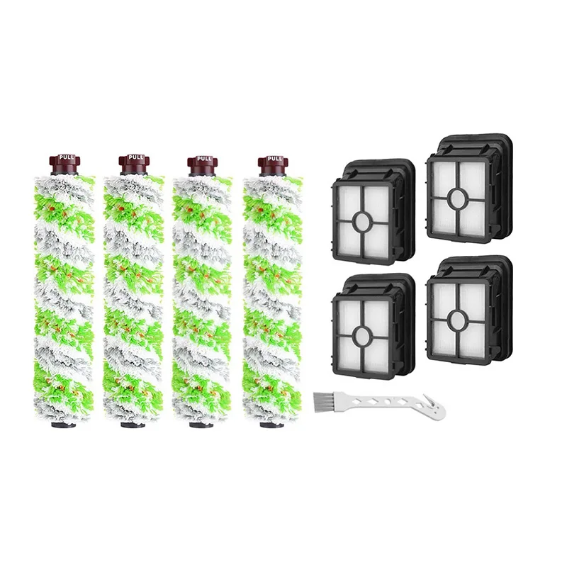 

Сменные детали, многослойный рулон щеток для питомцев для пылесосов Bissell 1866 1868 1785 (4 рулона щеток для питомцев + 4 фильтра)