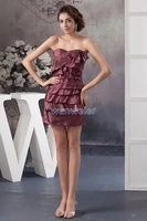free shipping 2014 new design hot sale formal dresses custom sizecolor cheap in stock pleat real photo short cocktail dresses