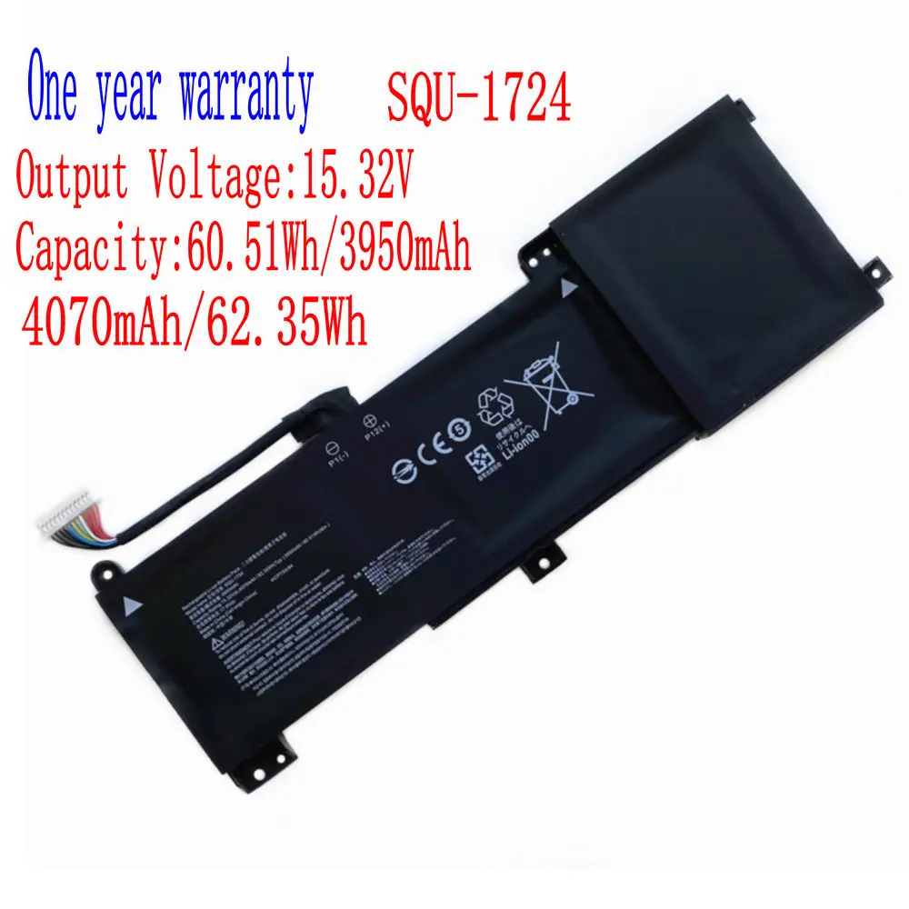 15.32V Brand new 3950mAh SQU-1724 Battery For Thor 911 pro SQU-1723/1724 GIGABYTE AORUS 15-XA 15-WA 15-W9 15-SA 15-X9 Laptop - купить по