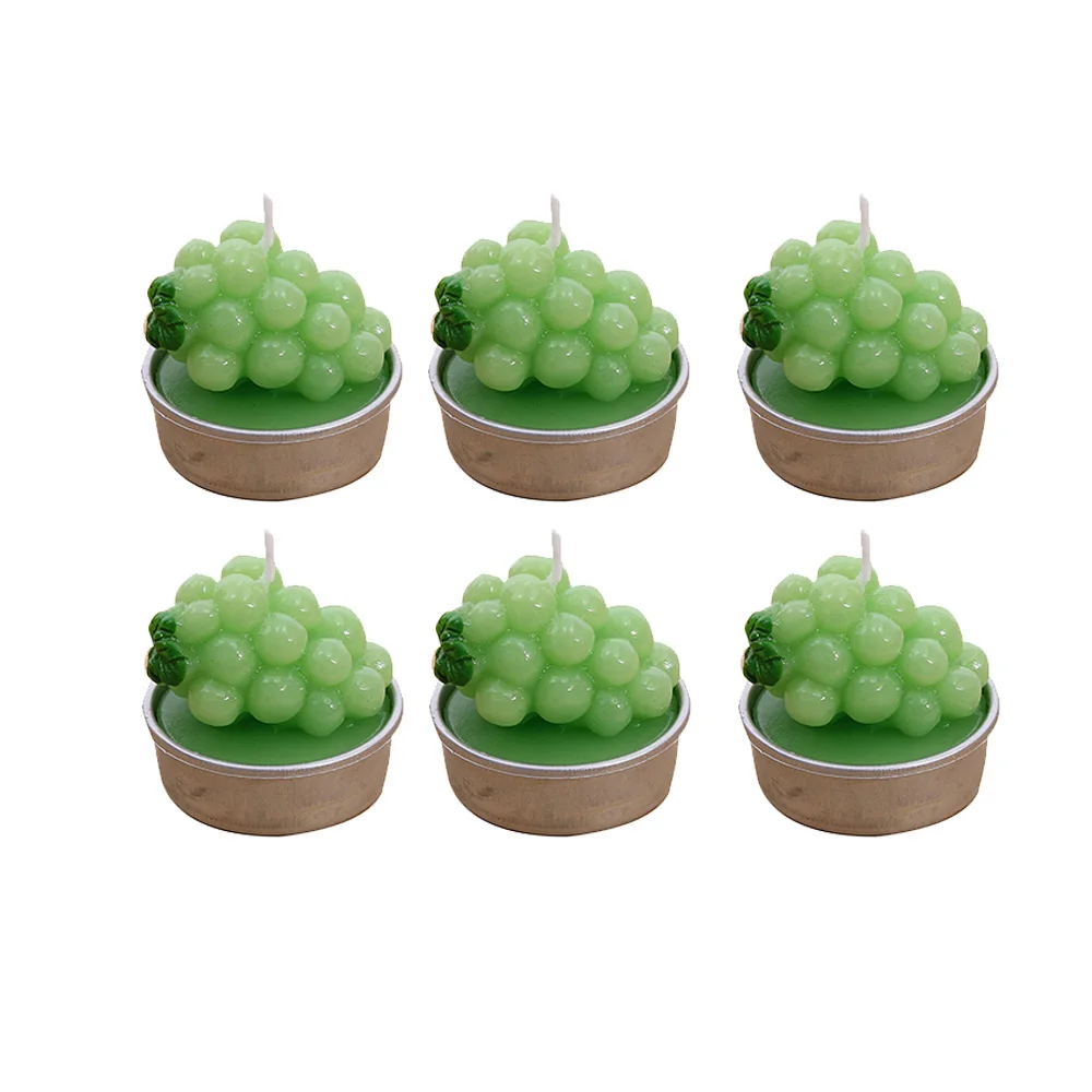 6pcs Succulent Potted Plant Scented Candle Tea Light Wax Paraffin Non-Spill Bonsai Home Decor | Дом и сад