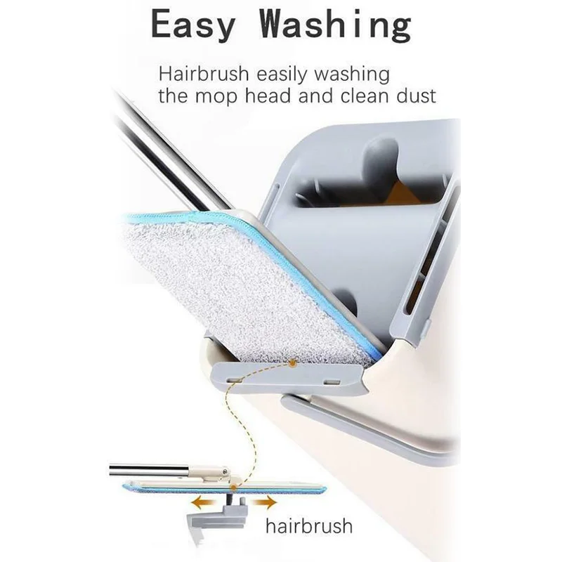 

Dust Wizard Mop Cleaning Tool Kit 360 Degree Rotating Tile Marble Floor for Home Kitchen YE-Hot