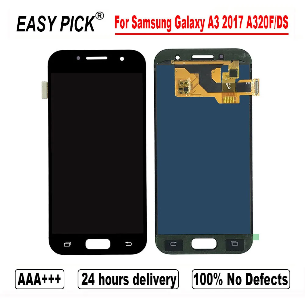 Для Samsung Galaxy A3 2017 A320 A320FL A320M A320F/DS ЖК-дисплей сенсорный экран дигитайзер сборка для