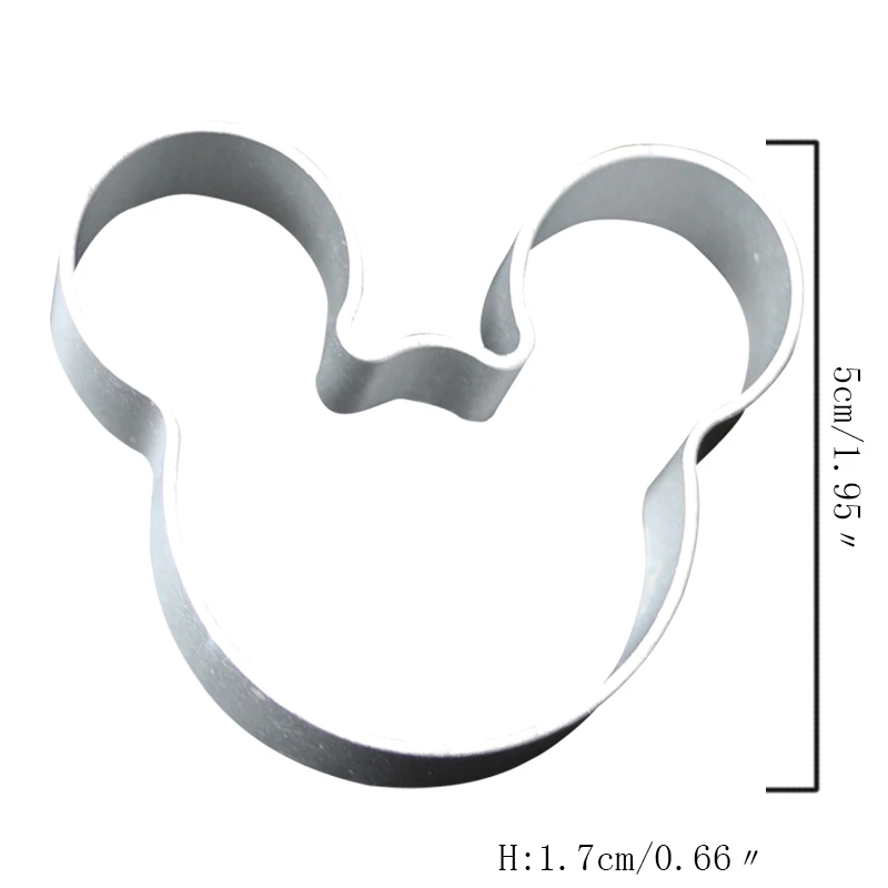 Light Grey Мультфильм Минни Маус формочка для печенья из металла Reposteria помадка инструмент для украшения торта кондитерские изделия фрукты кекс Топпер - Цвет: Light Grey