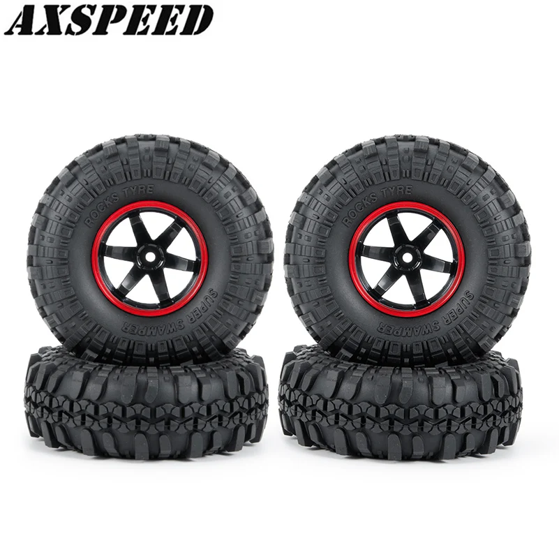 

Пластиковые ступицы колеса 1,9 дюйма с резиновым покрытием 110 мм, комплект накладок для шин для радиоуправляемого гусеничного автомобиля 1:10 ...