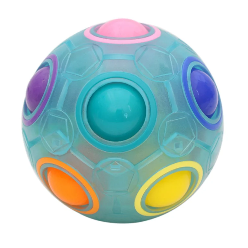 New Hot Rainbow Ball Children Puzzle Toy Football Educational Learning Supplies For Adult Relieve Stress Figurines Kids Gifts | Дом и сад