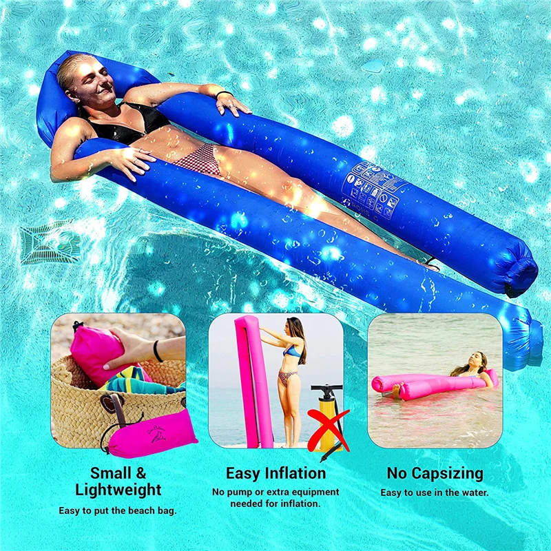 Надувной бассейн плавающий шезлонг кровать не дают протечек Рипстоп ткань плот