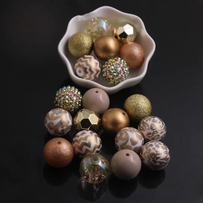 OYKZA RB-010 20 мм акриловые бусины смешанного стиля 50 шт. для жевательной резинки