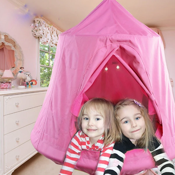 Child Indoor Outdoor Swing Pendent Sofa Tent Nest Tree House Hammock Chair Twinkling Light Inflatable Cushion Boys Girls Gifts