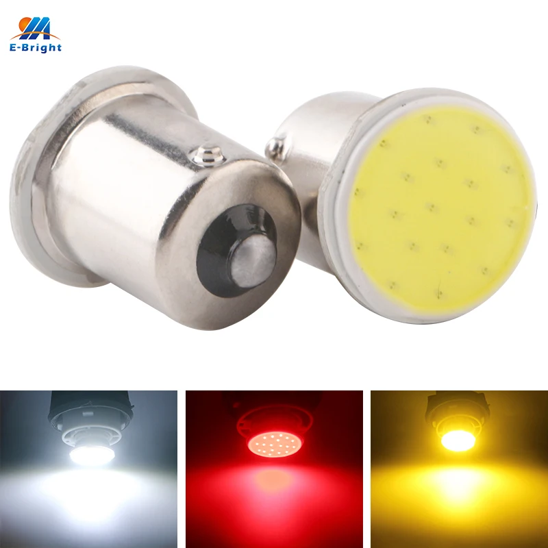 100 шт. S25 COB 18 SMD 1156 BA15S P21W указатель поворота задние фонари белые желтые красные P21/5
