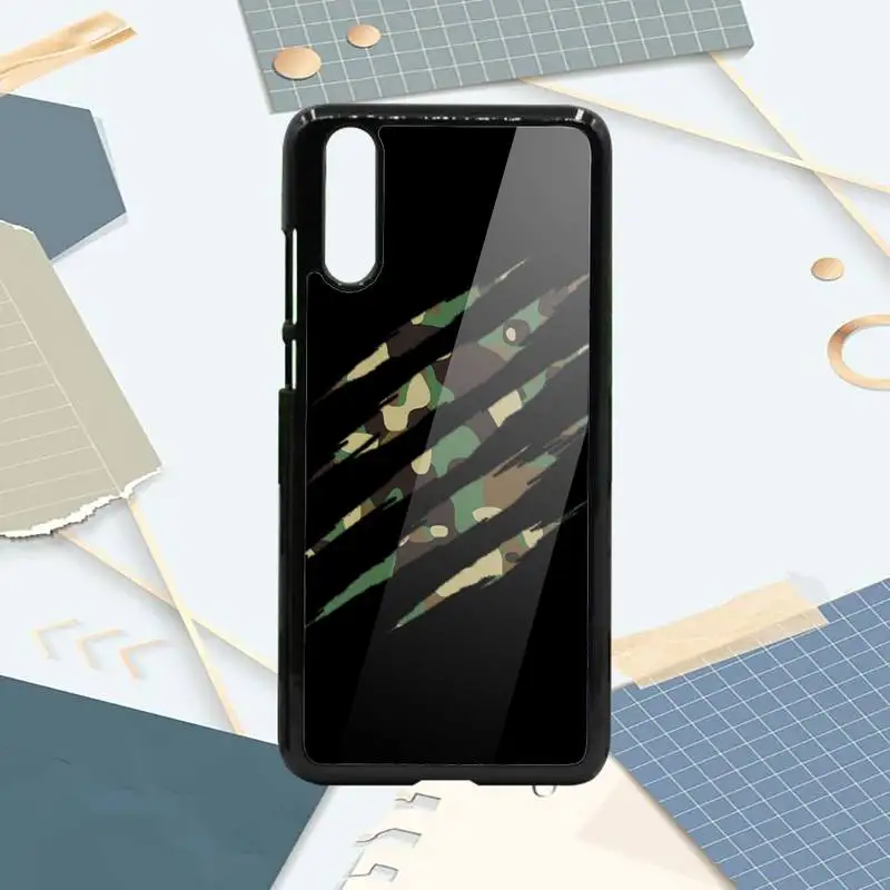 

Army Green Camouflage pattern Phone Cases PC For Samsung galaxy S note 8 9 20 10 e lite2019 plus pro ultra