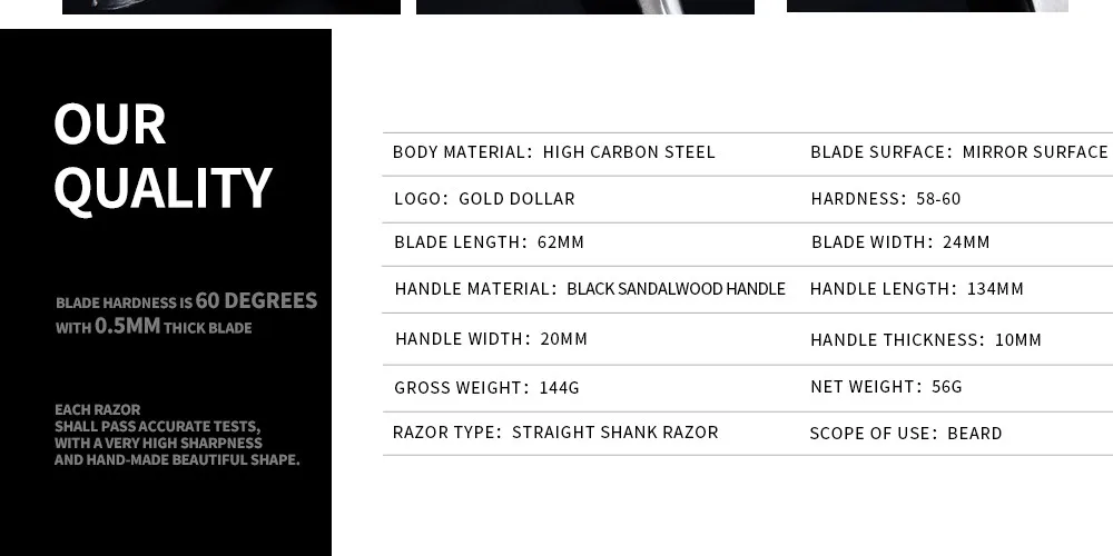 Складная безопасная прямая Бритва для парикмахера из высокоуглеродистой стали с