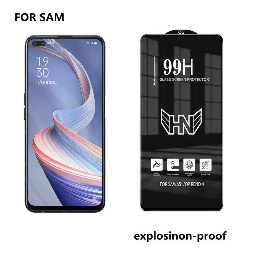 FOR samsung full screen covered tempered glass smooth touch 99H for A01 A11 A21 A31 A41 A51 A71 A80 A90 M11 M21 M31 M51 10pieces