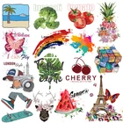 Мультяшные термонаклейки для одежды, Аппликации, наклейки для рукоделия, искусственные фрукты, термопереводные виниловые наклейки для одежды